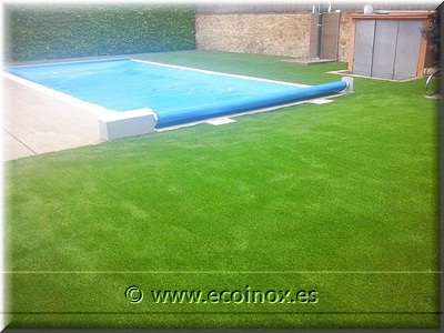 Instalación césped artificial Tramuntana en Calonge.