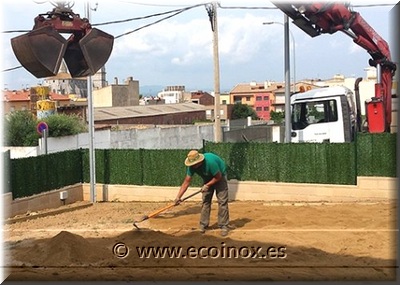 Treure la gespa existent