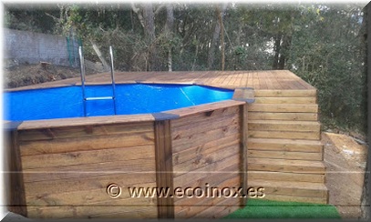 PISCINA ELEVADA COBERTA DE FUSTA