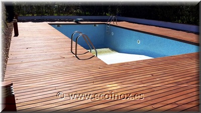 Reparació de tarima de fusta d´ipe 