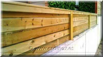 Instalació tancament de fusta Ecoinox