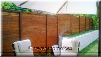 Instalació tancament de fusta Ecoinox